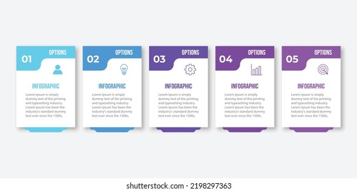 Business infographics templatetimeline with 5 steps circles options and marketing icons vector linear infographic elements