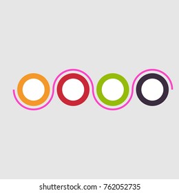 Business infographics. Timeline with 5 steps. Vector infographic element.