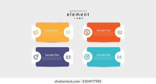 Business infographics timeline design template with 4 step and option information. Premium vector with editable sign or symbol. Eps10 vector