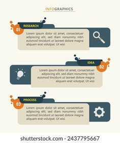 Business infographics Timeline steps,  Vector infographic element.