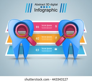 Business Infographics. Tooth icon. Medical icon.