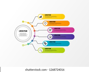 Business Infographics Vector Design template. Data Visualization Timeline with circles, steps, number options most useful can be used for workflow layout, presentation, diagram, annual reports
