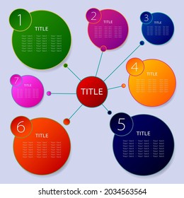 Business infographics. Vector graphics with round elements for your text. Structure