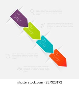 Business Infographics Vector illustration. can be used for workflow layout, banner, diagram, number options, step up options, web design.