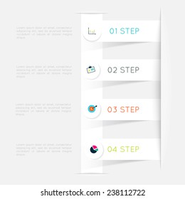 Business Infographics Vector illustration. can be used for workflow layout, banner, diagram, number options, step up options, web design.