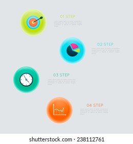 Business Infographics Vector illustration. can be used for workflow layout, banner, diagram, number options, step up options, web design.