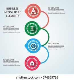 Business Infographics Vector illustration. can be used for workflow layout, banner, diagram, number options, step up options, web design.