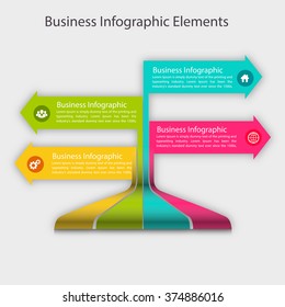 Business Infographics Vector illustration. can be used for workflow layout, banner, diagram, number options, step up options, web design.