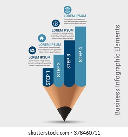 Business Infographics Vector illustration. can be used for workflow layout, banner, diagram, number options, step up options, web design.