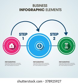 Business Infographics Vector illustration. can be used for workflow layout, banner, diagram, number options, step up options, web design.