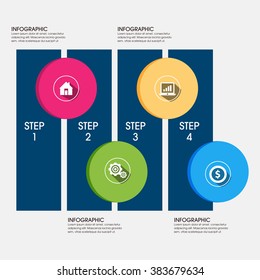 Business Infographics Vector illustration. can be used for workflow layout, banner, diagram, number options, step up options, web design.