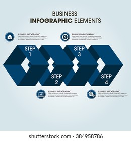 Business Infographics Vector illustration. can be used for workflow layout, banner, diagram, number options, step up options, web design.