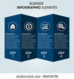 Business Infographics Vector illustration. can be used for workflow layout, banner, diagram, number options, step up options, web design.