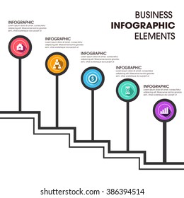 Business Infographics Vector illustration. can be used for workflow layout, banner, diagram, number options, step up options, web design.