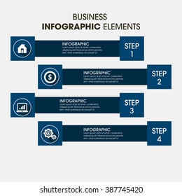Business Infographics Vector illustration. can be used for workflow layout, banner, diagram, number options, step up options, web design.