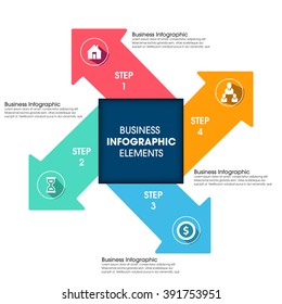 Business Infographics Vector illustration. can be used for workflow layout, banner, diagram, number options, step up options, web design.