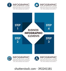 Business Infographics Vector illustration. can be used for workflow layout, banner, diagram, number options, step up options, web design.