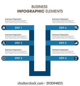 Business Infographics Vector illustration. can be used for workflow layout, banner, diagram, number options, step up options, web design.