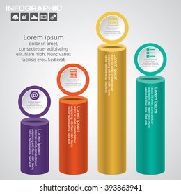 Business Infographics Vector illustration. can be used for workflow layout, banner, diagram, number options, step up options, web design.