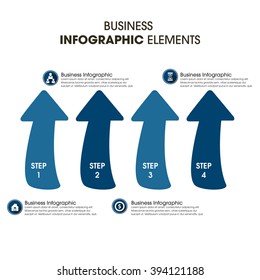Business Infographics Vector illustration. can be used for workflow layout, banner, diagram, number options, step up options, web design.
