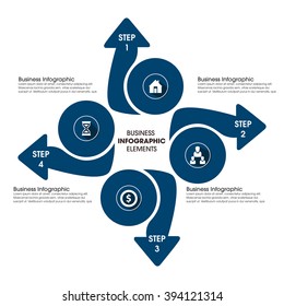 Business Infographics Vector illustration. can be used for workflow layout, banner, diagram, number options, step up options, web design.
