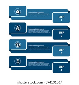 Business Infographics Vector illustration. can be used for workflow layout, banner, diagram, number options, step up options, web design.