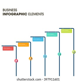 Business Infographics Vector illustration. can be used for workflow layout, banner, diagram, number options, step up options, web design.