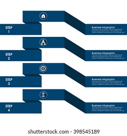 Business Infographics Vector illustration. can be used for workflow layout, banner, diagram, number options, step up options, web design.