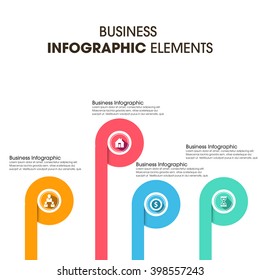 Business Infographics Vector illustration. can be used for workflow layout, banner, diagram, number options, step up options, web design.