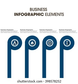 Business Infographics Vector illustration. can be used for workflow layout, banner, diagram, number options, step up options, web design.