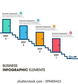 Business Infographics Vector illustration. can be used for workflow layout, banner, diagram, number options, step up options, web design.