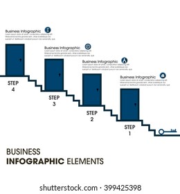 Business Infographics Vector illustration. can be used for workflow layout, banner, diagram, number options, step up options, web design.