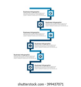 Business Infographics Vector illustration. can be used for workflow layout, banner, diagram, number options, step up options, web design.