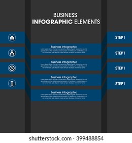 Business Infographics Vector illustration. can be used for workflow layout, banner, diagram, number options, step up options, web design.