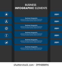 Business Infographics Vector illustration. can be used for workflow layout, banner, diagram, number options, step up options, web design.