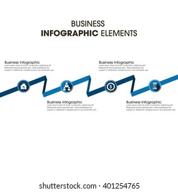 Business Infographics Vector illustration. can be used for workflow layout, banner, diagram, number options, step up options, web design.