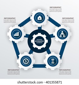 Business Infographics Vector illustration. can be used for workflow layout, banner, diagram, number options, step up options, web design.