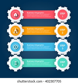 Business Infographics Vector illustration. can be used for workflow layout, banner, diagram, number options, step up options, web design.