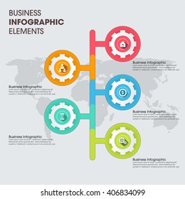 Business Infographics Vector illustration. can be used for workflow layout, banner, diagram, number options, step up options, web design.