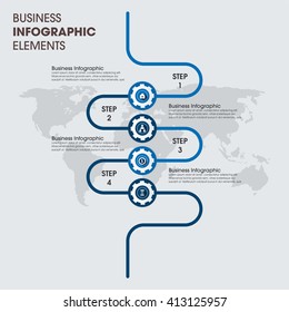 Business Infographics Vector illustration. can be used for workflow layout, banner, diagram, number options, step up options, web design.