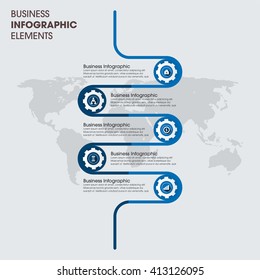 Business Infographics Vector illustration. can be used for workflow layout, banner, diagram, number options, step up options, web design.