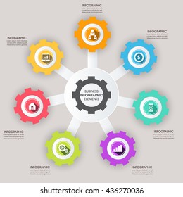 Business Infographics Vector illustration. can be used for workflow layout, banner, diagram, number options, step up options, web design.