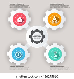 Business Infographics Vector illustration. can be used for workflow layout, banner, diagram, number options, step up options, web design.
