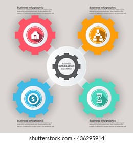 Business Infographics Vector illustration. can be used for workflow layout, banner, diagram, number options, step up options, web design.