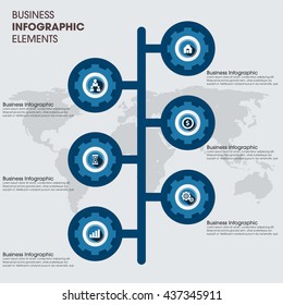 Business Infographics Vector illustration. can be used for workflow layout, banner, diagram, number options, step up options, web design.