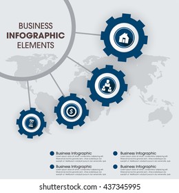 Business Infographics Vector illustration. can be used for workflow layout, banner, diagram, number options, step up options, web design.