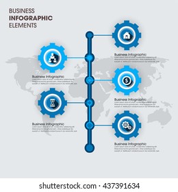 Business Infographics Vector illustration. can be used for workflow layout, banner, diagram, number options, step up options, web design.