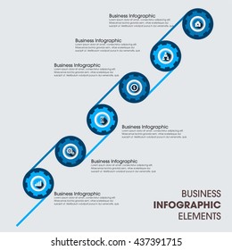 Business Infographics Vector illustration. can be used for workflow layout, banner, diagram, number options, step up options, web design.