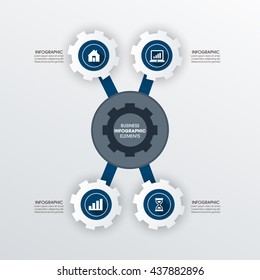 Business Infographics Vector illustration. can be used for workflow layout, banner, diagram, number options, step up options, web design.