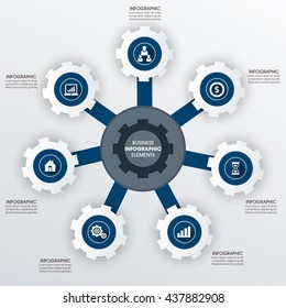 Business Infographics Vector illustration. can be used for workflow layout, banner, diagram, number options, step up options, web design.